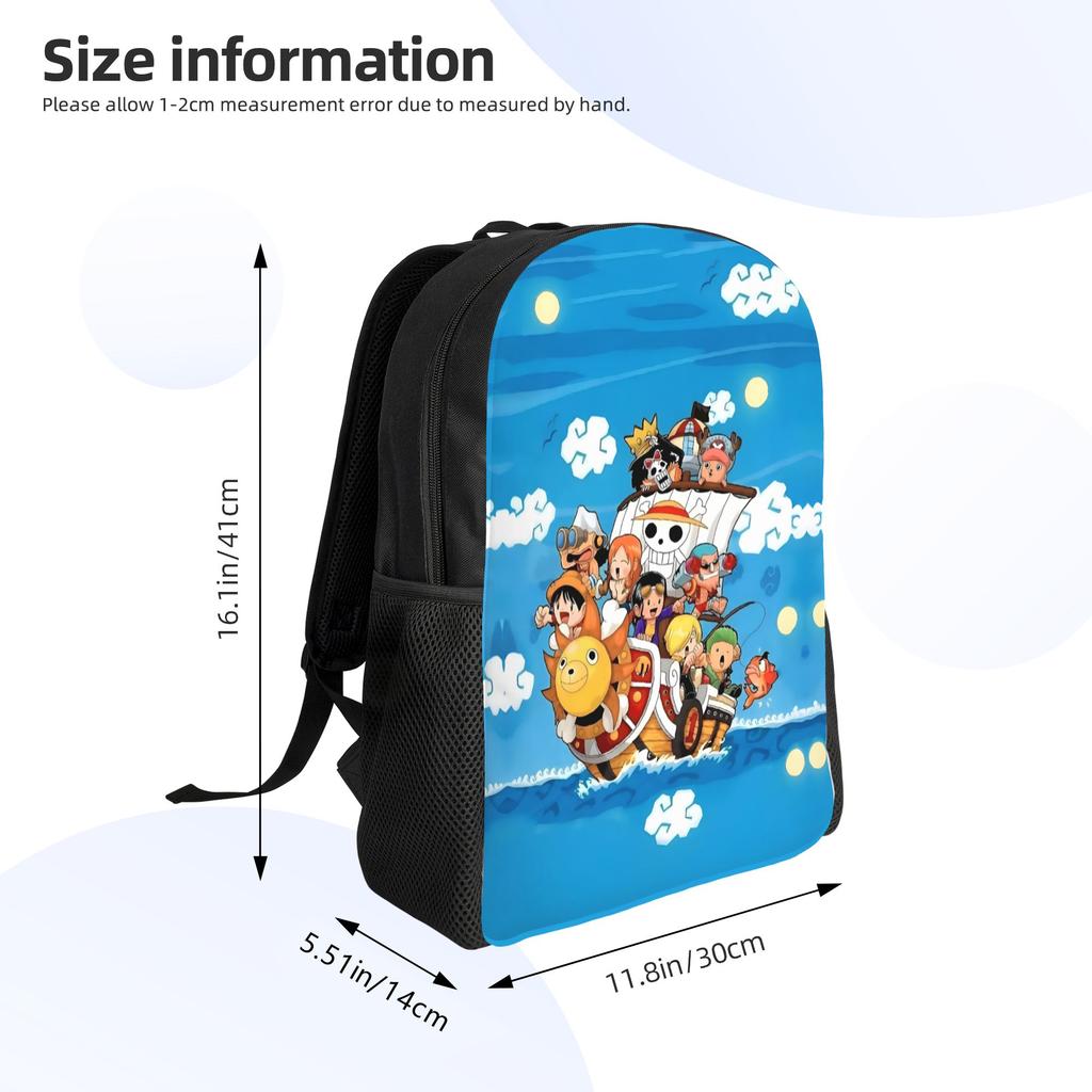 One Pieces Backpacks for Women Men School College Student Bookbag Fits 15 Inch Laptop Manga Bags