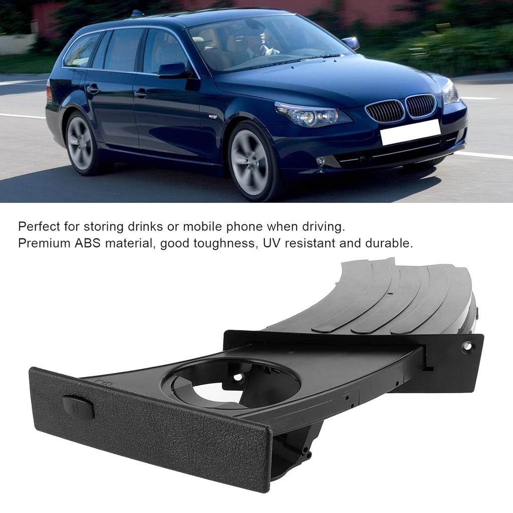 Drink Holders Black Car Front Water Cup Drink Holder Cup Holder For 5 Series E60 E61 M5 525i 528i 530i 535i 550i