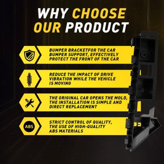 Front + LH RH Guide Bumper Support For Bracket Passat Fit Volkswagen 2012-2015