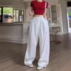 Lightweight casual pants for women, 2026 new model, high-waisted, slimming, wide-leg, loose-fitting long pants