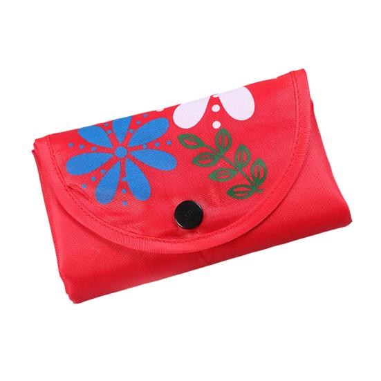 

Складная сумка для покупок Многоразовая большая сумка для покупок Машинная стирка Многоцелевая Сумка-тоут с цветочным принтом на кнопке-защелке красный