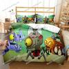 Plants Vs Bedding Sets Zombie US Europe UK Size Quilt Cartoon Bed Cover Duvet Cover Pillow Case Sets Adult Children