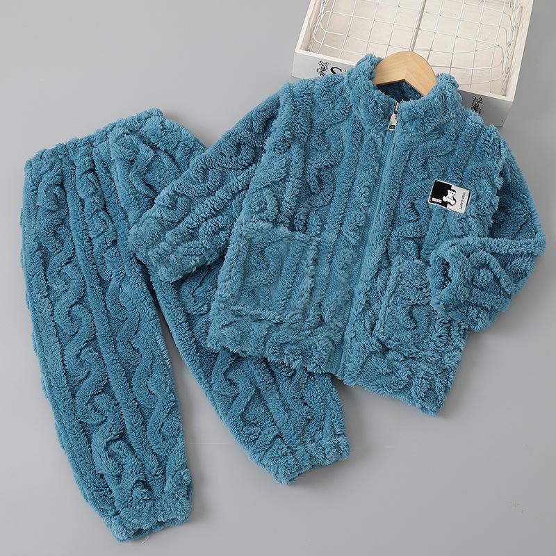 Kinder Herbst Winter Nachtwäsche Flanell Pyjamas Für Mädchen Jungen Langarm Tops + Hosen Anzüge Mode Hause Kleidung Baby Kind Schlaf kostüm