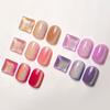 Icy Glitter Rainbow Cat Eye Gel Nail Polish Kit with Tools, Glassy Jelly Bottles Gel Set, 24 Colors Nail Art Set