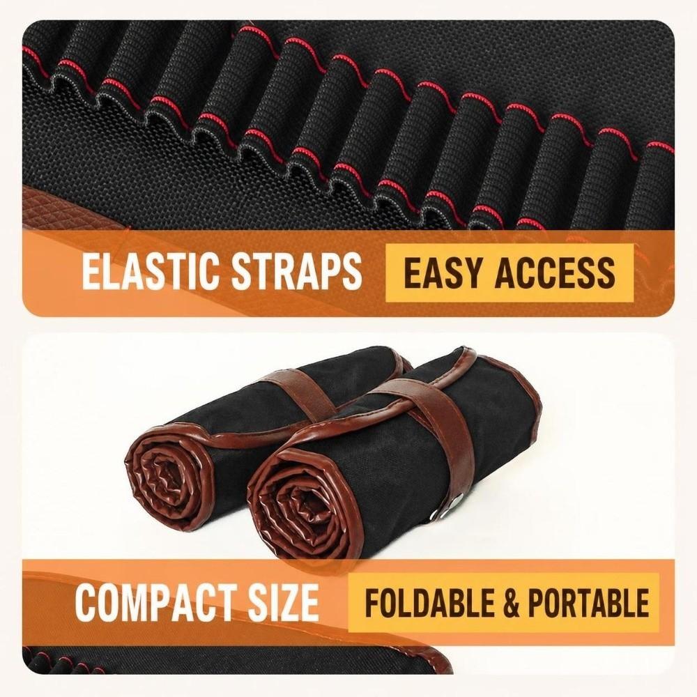 24/36/48/72 Slots Pencil Curtain PU Leather Colored Pencil Wrap Holder  Art Students & Painters