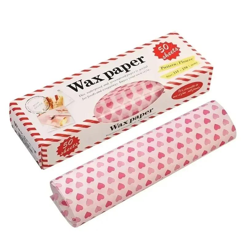 50PCS/1Lot Wax Paper Food Wrappers Wrapping Paper Food Grade Grease Paper for Bread Sandwich Burger Oilpaper Baking Tool Baking