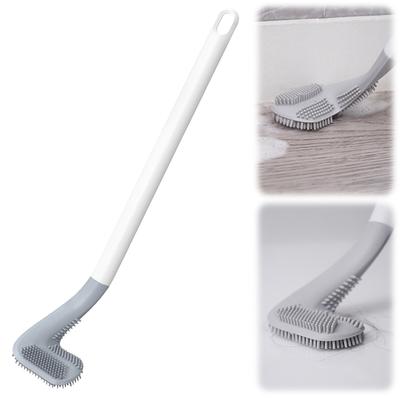 Conjunto de escovas de silicone para banheiro Golf, cabo longo, escova de limpeza para banheiro, escova de limpeza para banheiro, acessórios modernos e higiênicos para banheiro