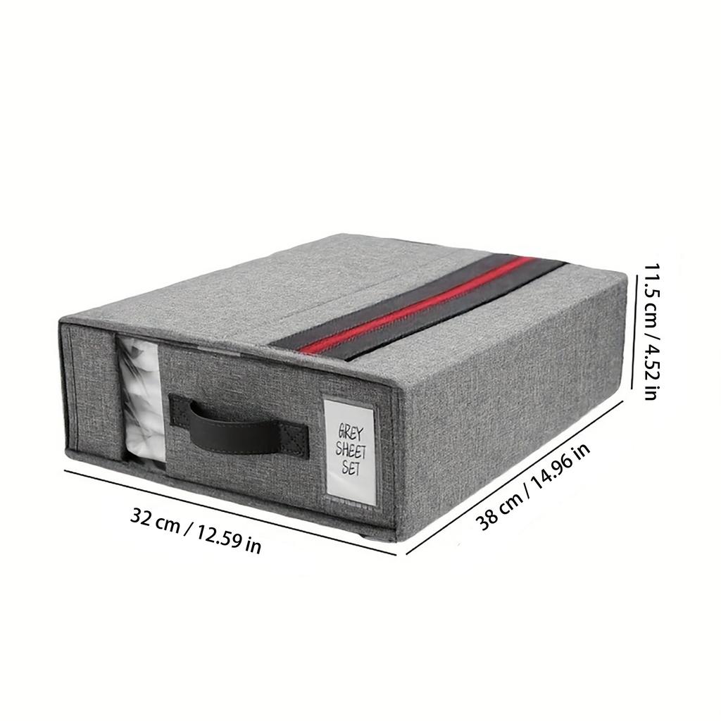 1PC Large Capacity Foldable Under Bed Storage Box, Dust-Proof Storage Box, Storage Box With Lid For Organizing Sheets, Blankets