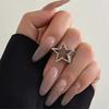 Fashionable Alloy Star Rings Contemporary Star Shape Rings Fashionable Finger Rings for Fashion Enthusiasts