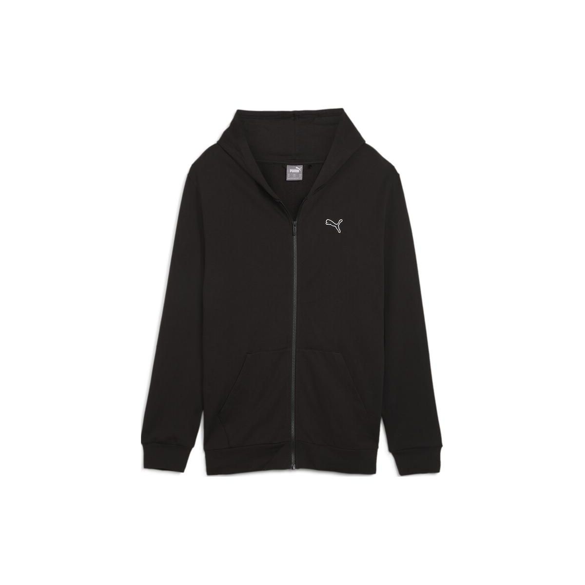 Puma Лучшая Базовая Однотонная Толстовка с Полной Молнией и Длинным Рукавом для Мужчин, Худи, Черный 675979-01 S
