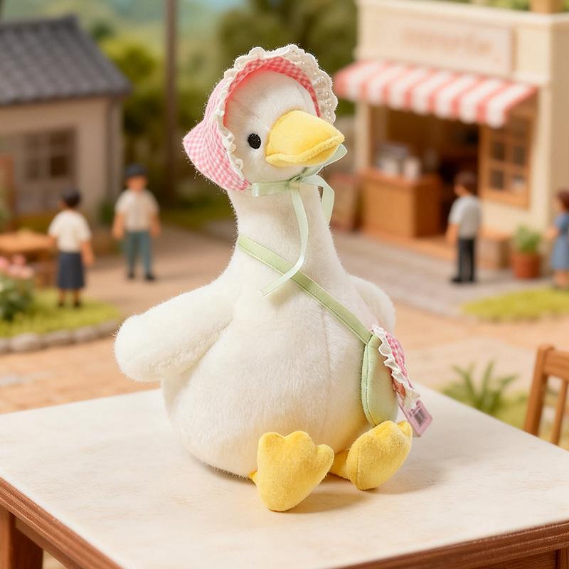 Sitting Posture Crooked Duck Soft Plush Toys Adorable Duck Stuffed Plush Animals Companion Dolls for Kids Birthday Gifts