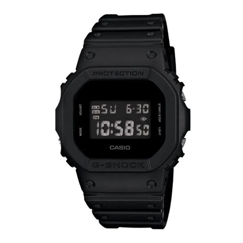 LNW All Black Couple Square Digital Watch DW-5600UBB-1DR black