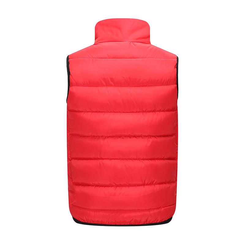 Unisex Winter Down Cotton Vest – Thick, Warm, Outdoor Waistcoat with Embroidered Logo