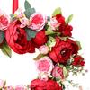 Heart Shaped Wreath Romantic Garland Rustic Hanging Decoration Decorative Artificial Flowers for