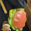 JIAERDI Cartoon Cheeseburger 3D Crossbody Bag Women Girls Cute Versatile Large Capacity Shoulder Purse Ladies Whimsical Handbag