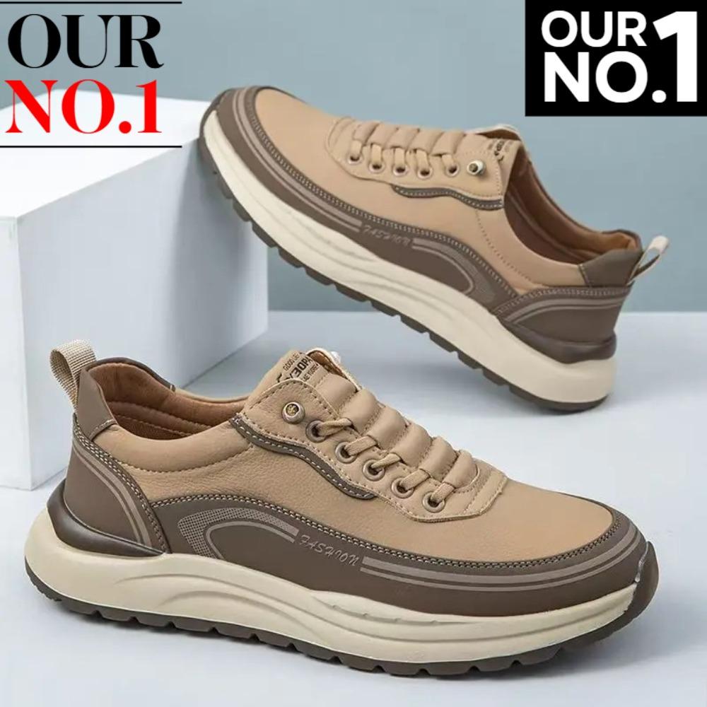 Luxury fashion Men's Sneakers Versatile non slip trendy shoes Outdoor wear-resistant hiking shoes Middle elderly walking shoe
