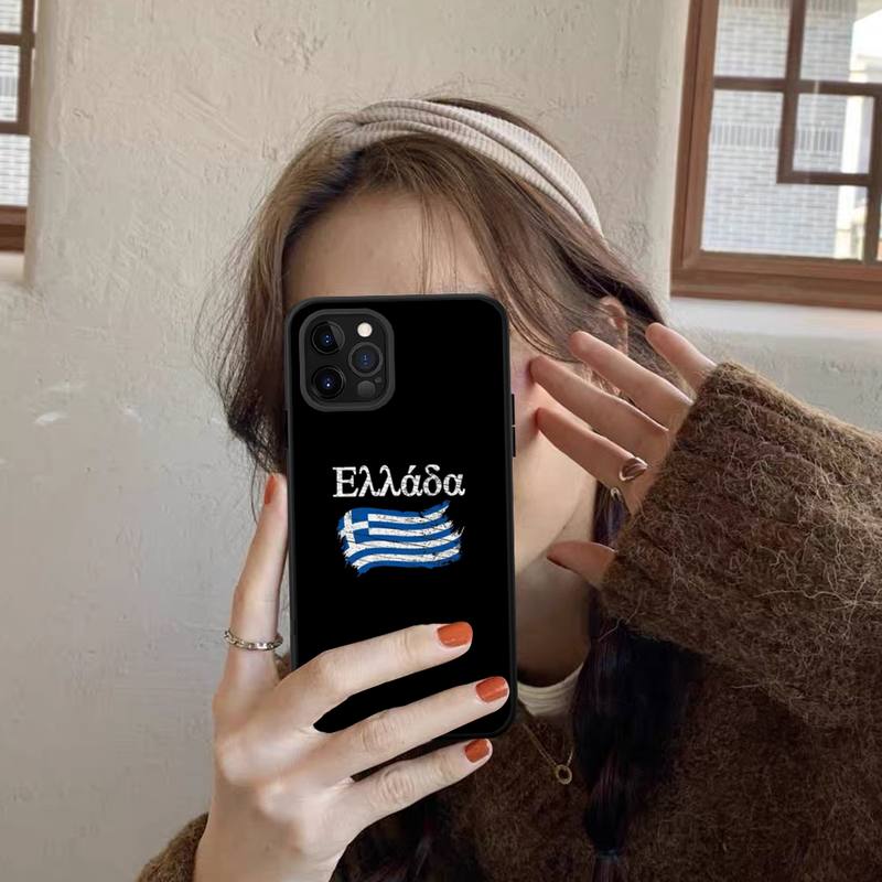 Greece Greek National Flags Phone Case for iPhone 11 12 13 Mini Pro Max 8 7 6 6S Plus X 5 SE 2020 XR XS Funda Case