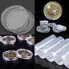 10Pcs 35Mm Applied Clear Round Cases Coin Storage Capsules Holder Round Plastic