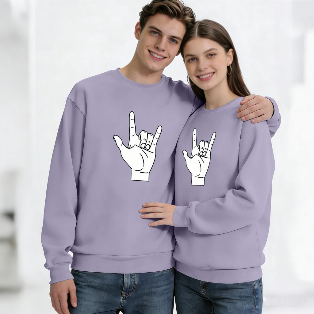 Męska bluzka z długim rękawem z okrągłym dekoltem, unisex, para, casualowa bluzka sportowa