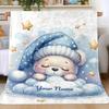 1Pcs Sleeping Bear Printed Flannel Blanket Lightweight Soft Throw Soft All-Season Bedspread for Couch Camping Travel