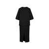 LESS 2025 Summer Round Neck Short Sleeve Dress