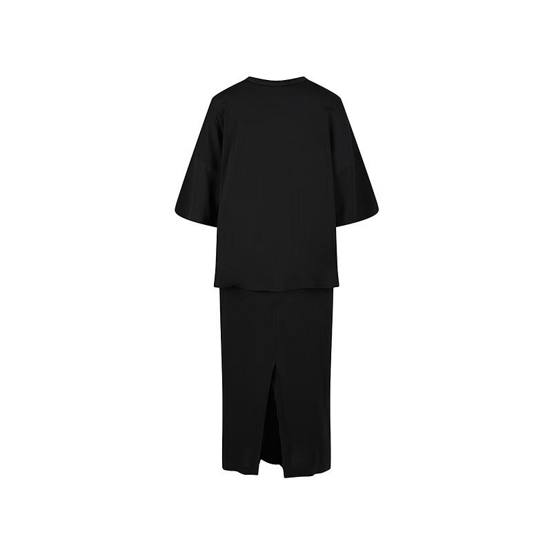 LESS 2025 Summer Round Neck Short Sleeve Dress