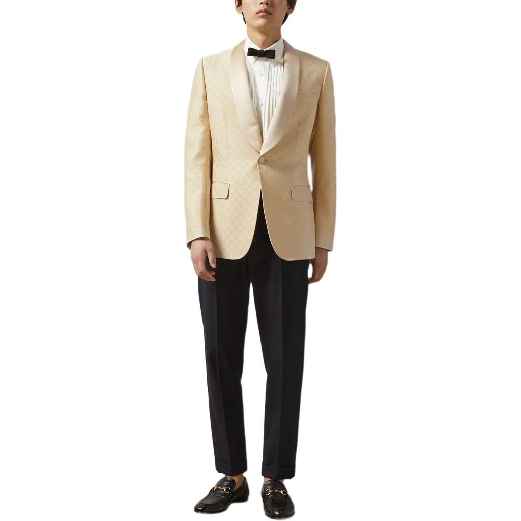 GUCCI Long Sleeved Pleated Plastron Shirt Men's 762171-ZAPQT-9011