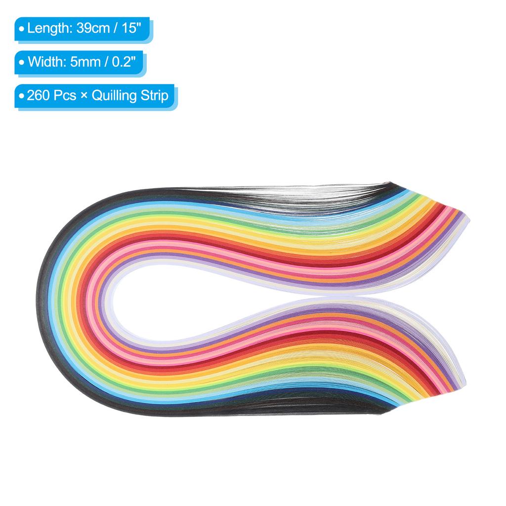 160/180/260pcs Quilling Strips Paper 39/54cm Origami Paper Quilling Strip Mixed Color Gift for Art DIY Hand Craft Christmas