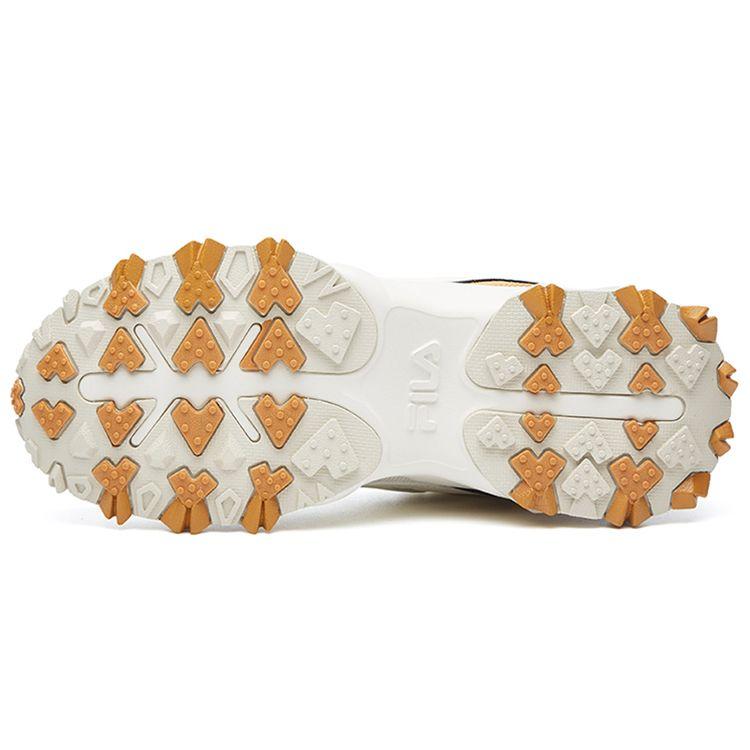 FILA Oakmont Fabric Synthetic Leather Trendy Low-Top Casual Shoes Men sneaker White Yellow F12M041112FSY