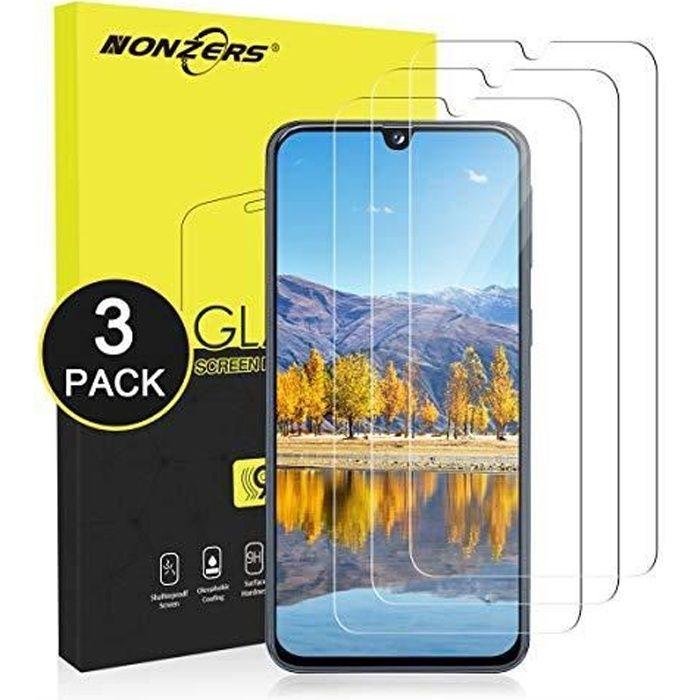 NONZERS Verre Trempé pour Samsung Galaxy A40, [sans Bulles] [Anti-Rayures] 3D Film Protecteur Vitre d'Écran en 9H Dureté et Film de