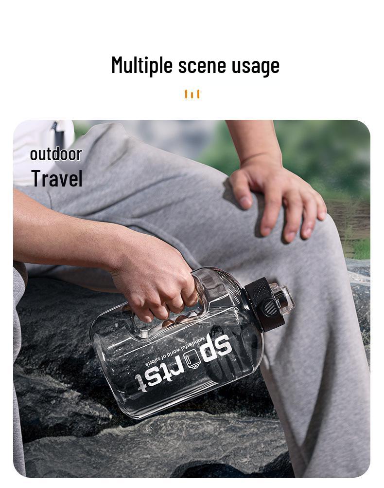 Large Capacity Sports Water Bottle - Portable Plastic for Fitness, Students, and Everyday Use