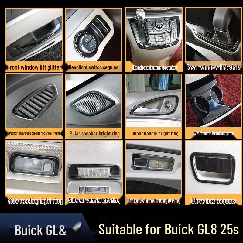 GL825S Fat Head Fish Interior Pull Handle, Vent, Armrest Box Modification Sticker