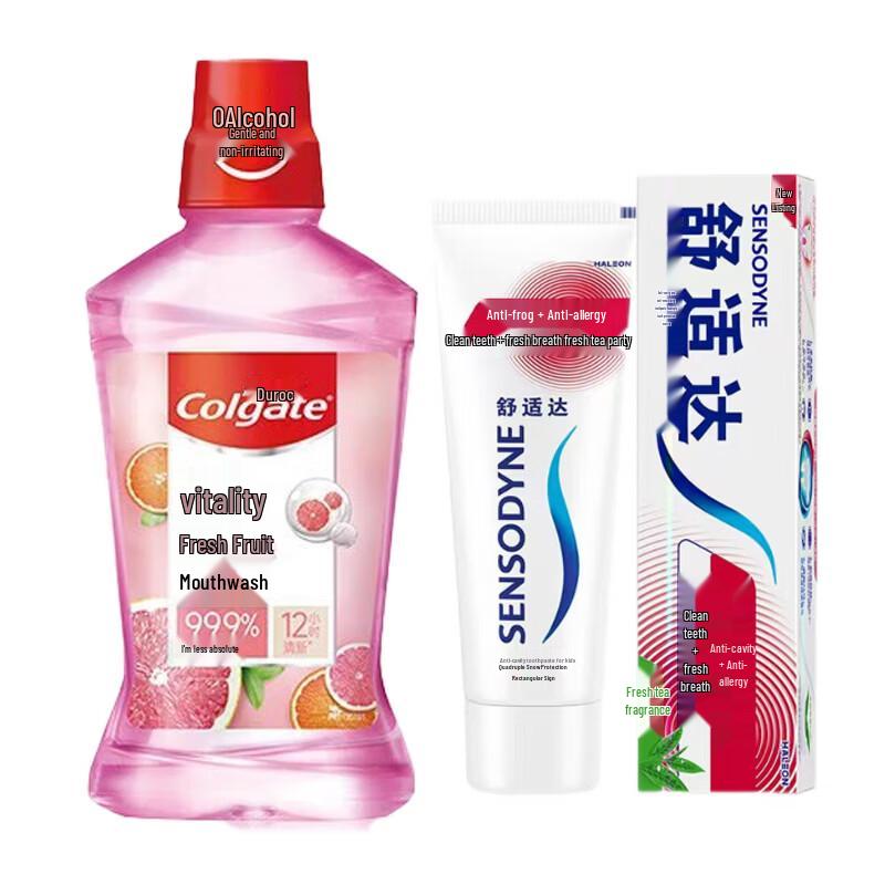 

Sensodyne Anti-Sensitivity Toothpaste & Colgate Mouthwash Bundle