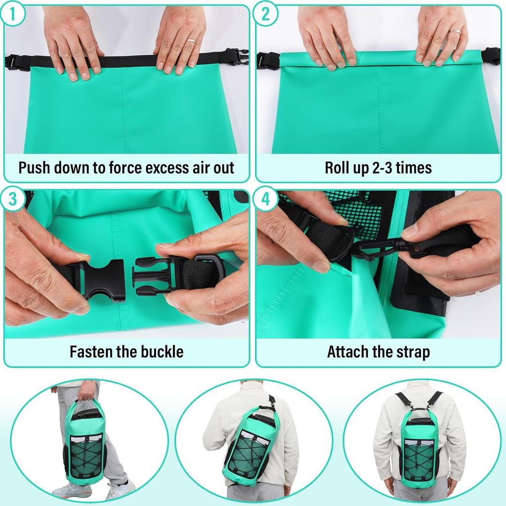 25L Waterproof Backpack Swimming Beach Dry Bag Outdoor Water Sports Rafting Boating Roll Top Bags Kayaking Handbag Camping Bag
