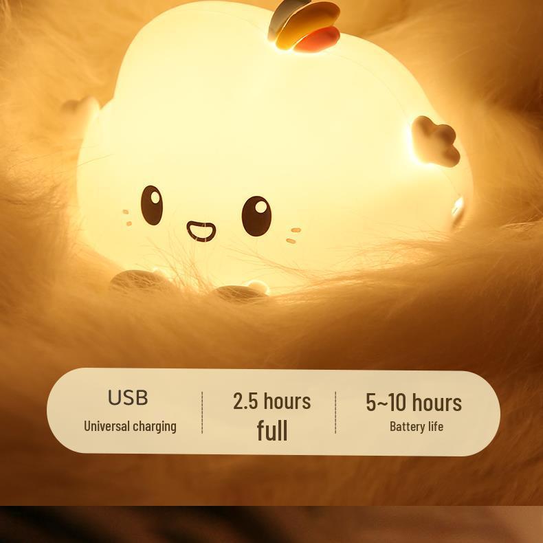 Silicone Cloud Tap Night Light - Ambient Bedside Lamp