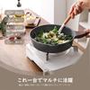 SENSARTE Deep Frying Pan, 28cm, with Lid, Marble Coat, Induction/Gas Compatible, Stir-Fry Pan, Non-Stick, Easy to Clean, Wok, Non-Stick, High Heat Eff