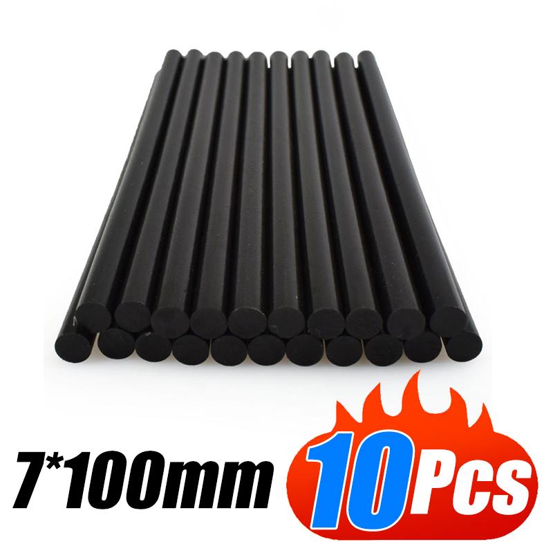 

10/50 шт. 7 мм клей-карандаш для ремонта вмятин на автомобиле, беспокрасочный ремонт вмятин на кузове автомобиля, черная термоплавкая полоска, клей-наклейка для ремонта вмятин на автомобиле