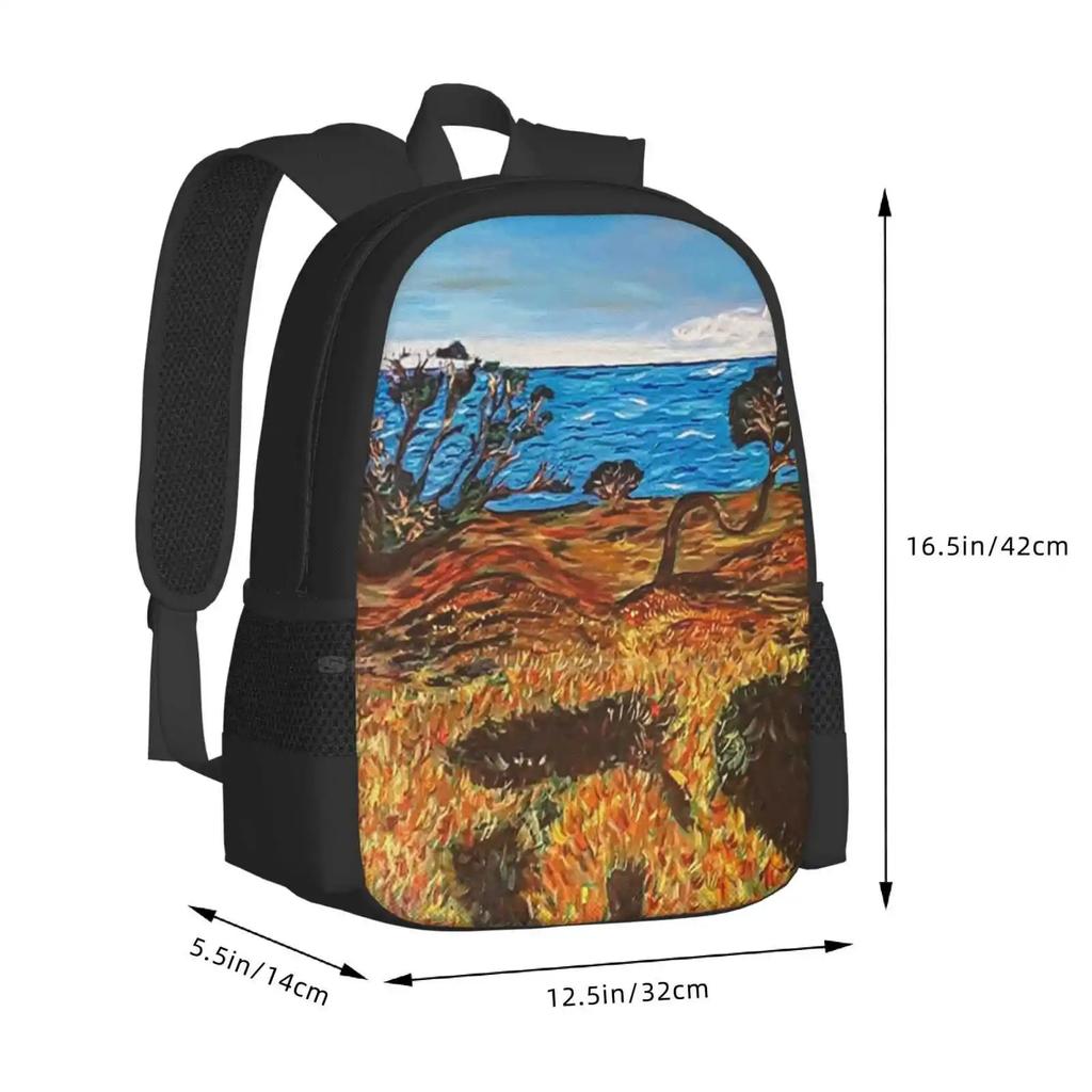 Last Of The Koa Forest Backpacks For School Teenagers Girls Travel Bags Bold Vivid Fun Whimsical Impressionistic Hawaiian Koa