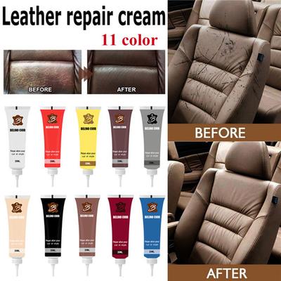 Il più nuovo gel avanzato per riparazione pelle da 20 ml per seggiolino auto, colore complementare in pelle per la casa, pasta per riparazione graffi, crepe, strappi, riparazione rapida