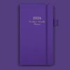 2026 Pocket Planner with Elastic Strap Pen Loop Ribbon Bookmark Weekly Monthly Academic Planner 12 Months Schedule Management Hardcover Notebook
