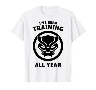 Marvel Avengers Black Panther Ganzjahres-Trainingslogo T-Shirt