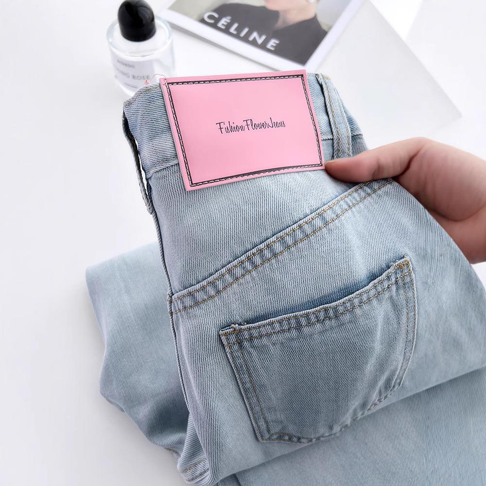 Damen Leichte Tencel Sommer Weitbein Hose - Hochtailliert, Slim-Fit und Gerades Bein Design