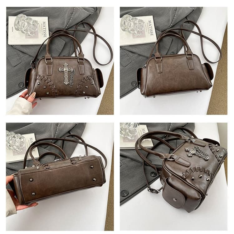 Studded Boston Bag Women's Shoulder Bag