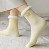 Womens Winter Warm Socks Thicken Thermal Socks Wool Cashmere Coral Velvet Snow Sweet Soft Cotton Knitted Room Floor Sleep Sock