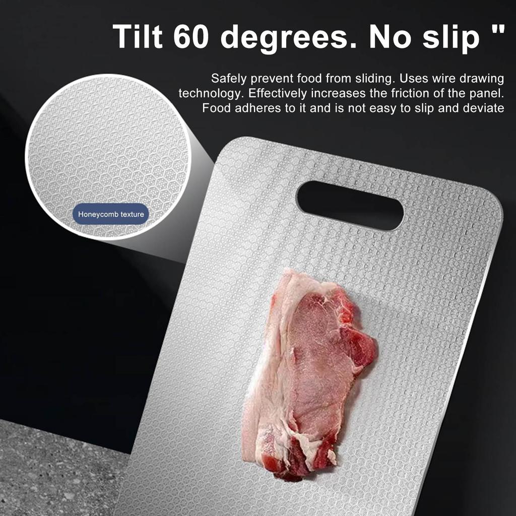 Kitchen Cutting Boards For Stainless Steel Thickened Double-Sided Food Grade Portable Fruit Meat Chopping