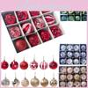 Radiant 12/24pcs Christmas Tree Baubles Multicolored Ornaments For Winter Cheer