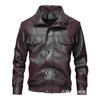 American PU velvet leather jacket men's jacket autumn and winter new stand-up collar locomotive clothing versatile trend jacket
