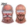 Group Photo Props Funny Realistic Face Ski Mask, Breathable Acrylic And Modal Full Winter Adventure Gear Balaclava, Windproof Headgear for Outdoor