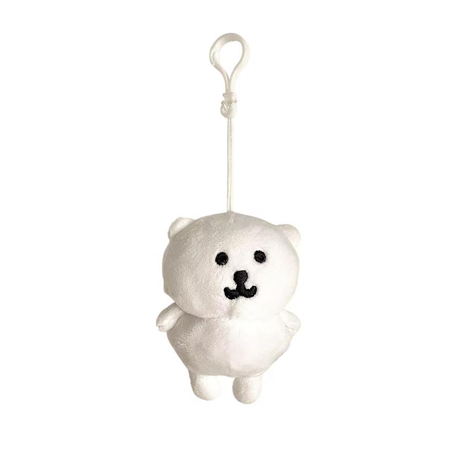 Japanese Standing Bear Doll Plush Bag Keychain Pendant Claw Machine Little White Bear Doll Gift Toy