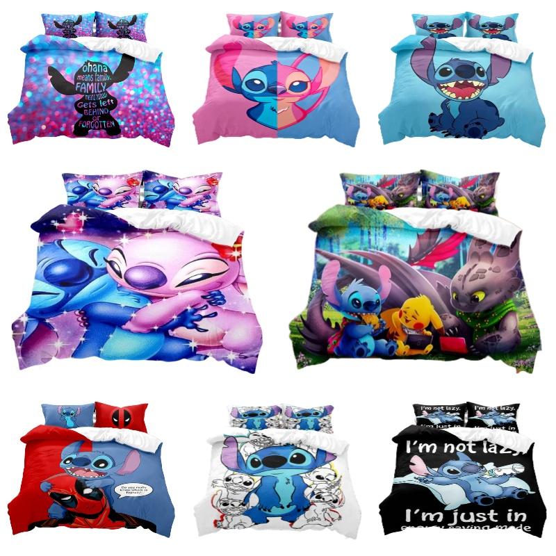 Stitch Series Digital Print Bedding Set Two Or Three Pieces Modern And Simple Style